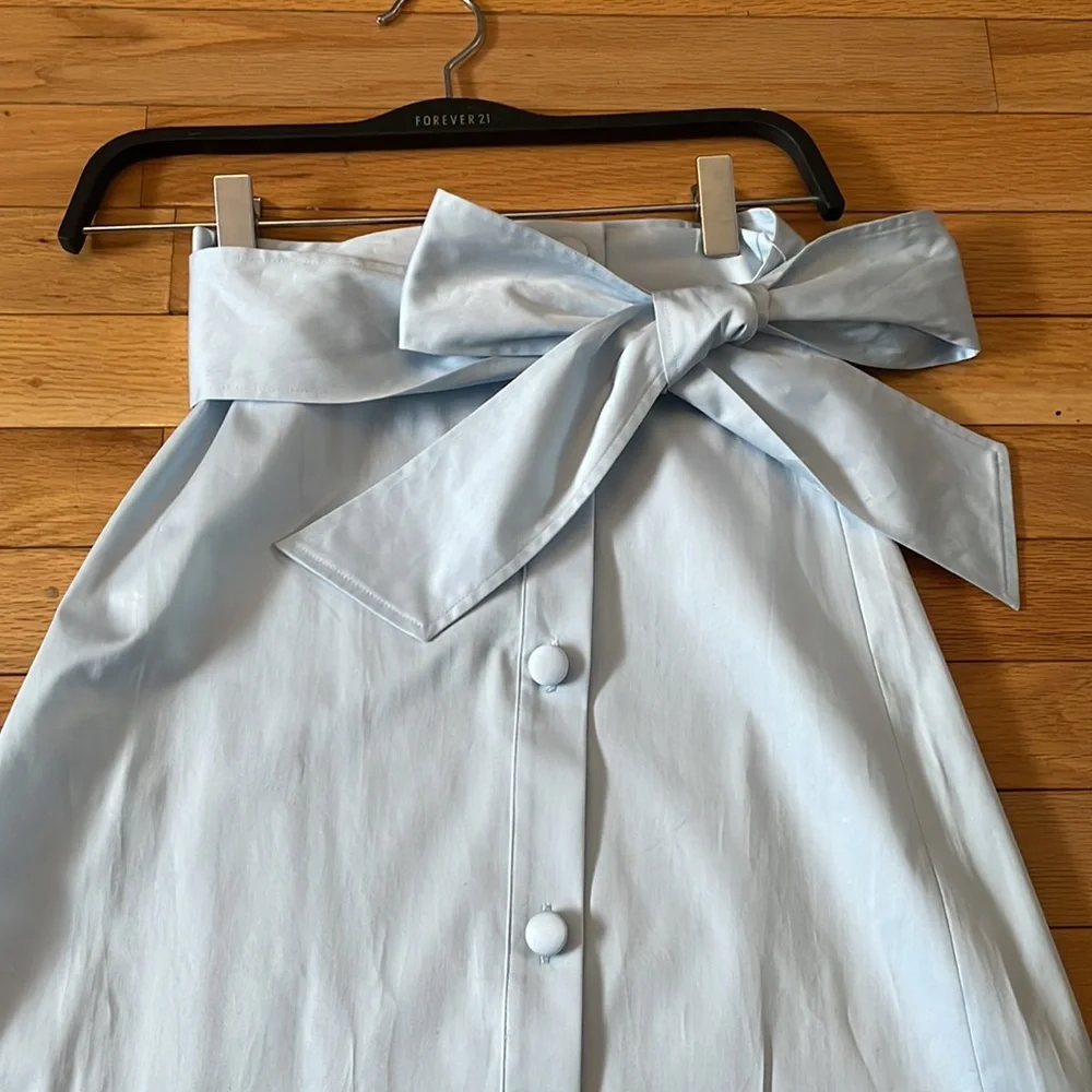 Baby blue long skirt with bow - Picture 2 of 4